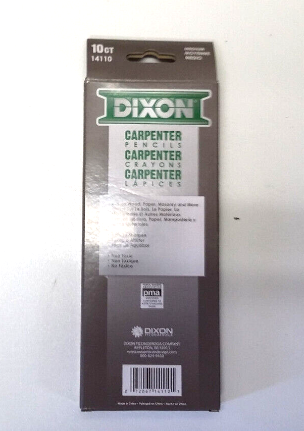 Dixon Carpenter Pencil 20 CT 2 packs of 10 Medium Yellow 14110 New eBay