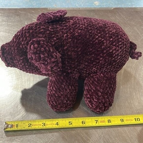 Purple pig. Handmade from velvet yarn. Amazingly soft! Great decoration - Picture 9 of 9