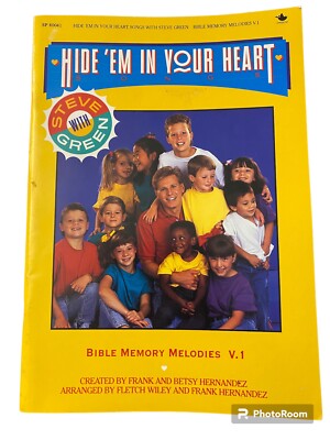 HIDE 'EM IN YOUR HEART V.1 Songbook~Steve Green~1990~Kids Scripture Songs