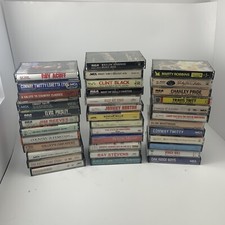 Lot of 37 Vintage Cassette Tapes Classic Country Elvis Dolly Statler Twitty Clin