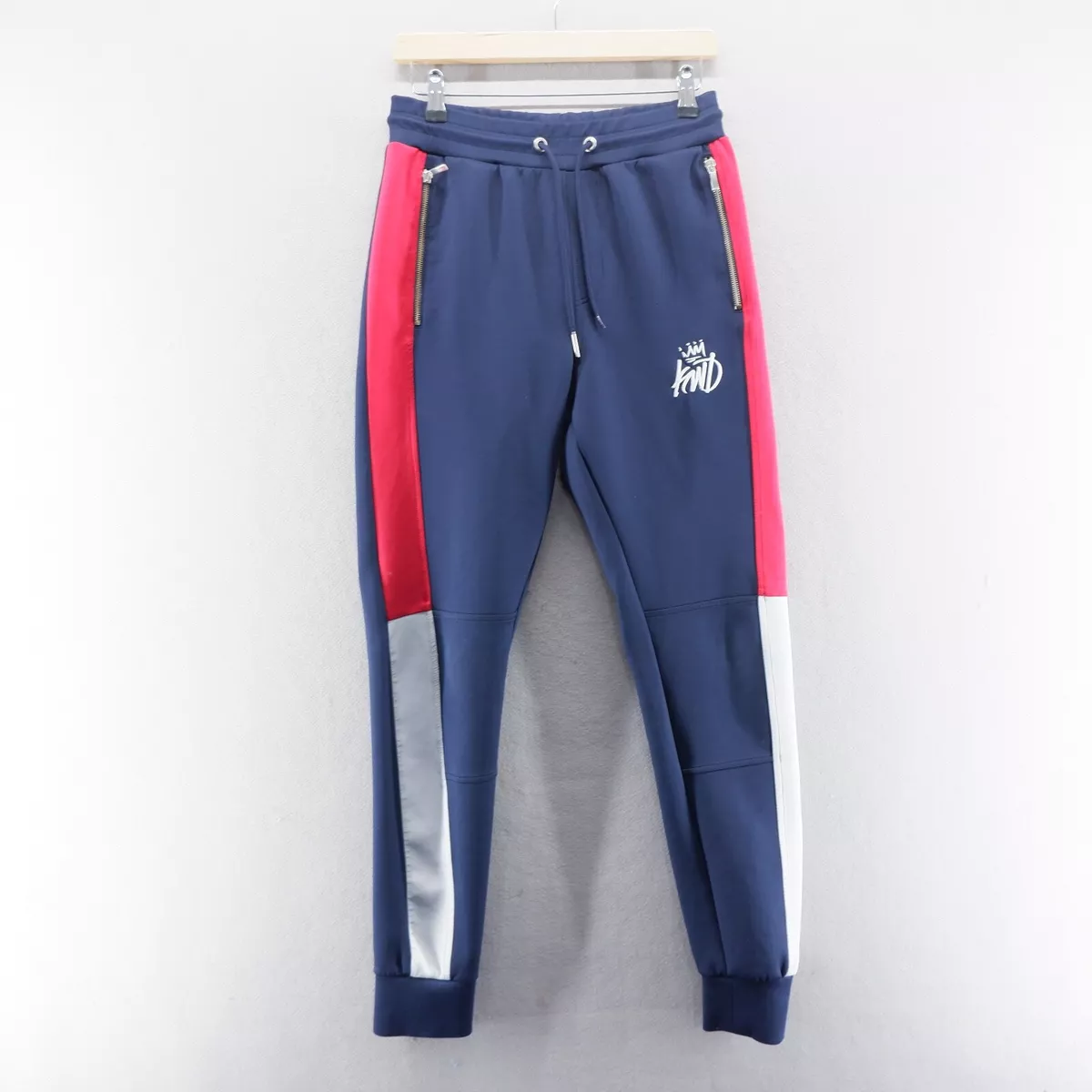 Kings Will Dream Mens Track Pants Small Blue Red Logo Tracksuit Bottoms KWD