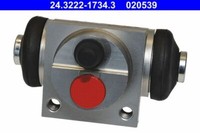 Ate Radbremszylinder Hinten Peugeot, Citroen 24.3222-1734.3