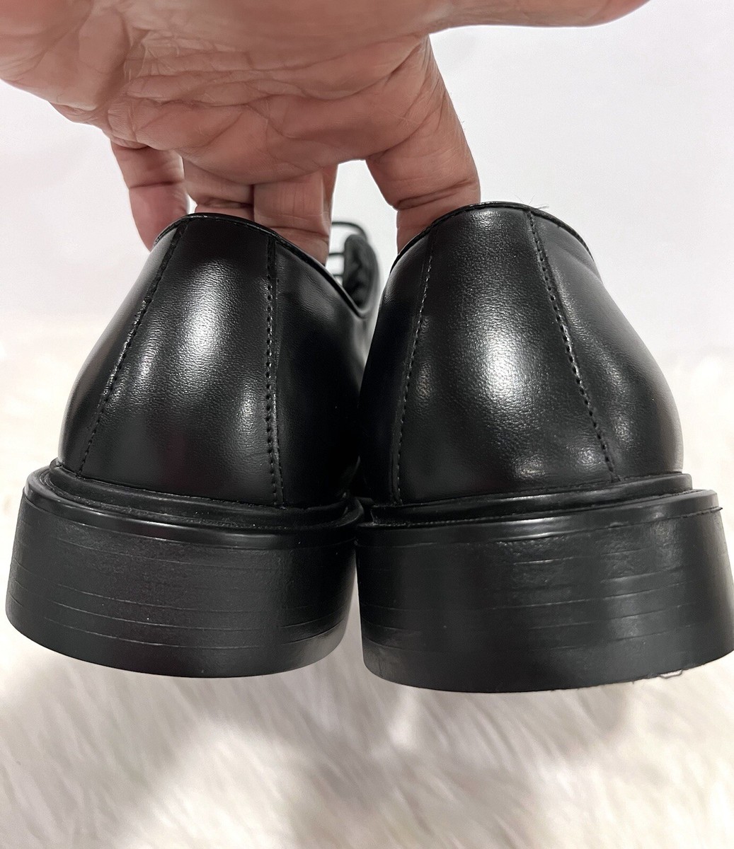 Zara Men's Black Leather Lace Up Derby Dress Shoes Size EUR