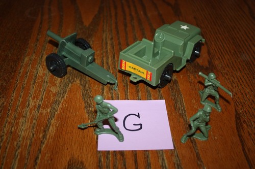 Vintage Timmee/Processed Plastic Army Jeep and Howitzer G - Marx, MPC - Picture 6 of 11