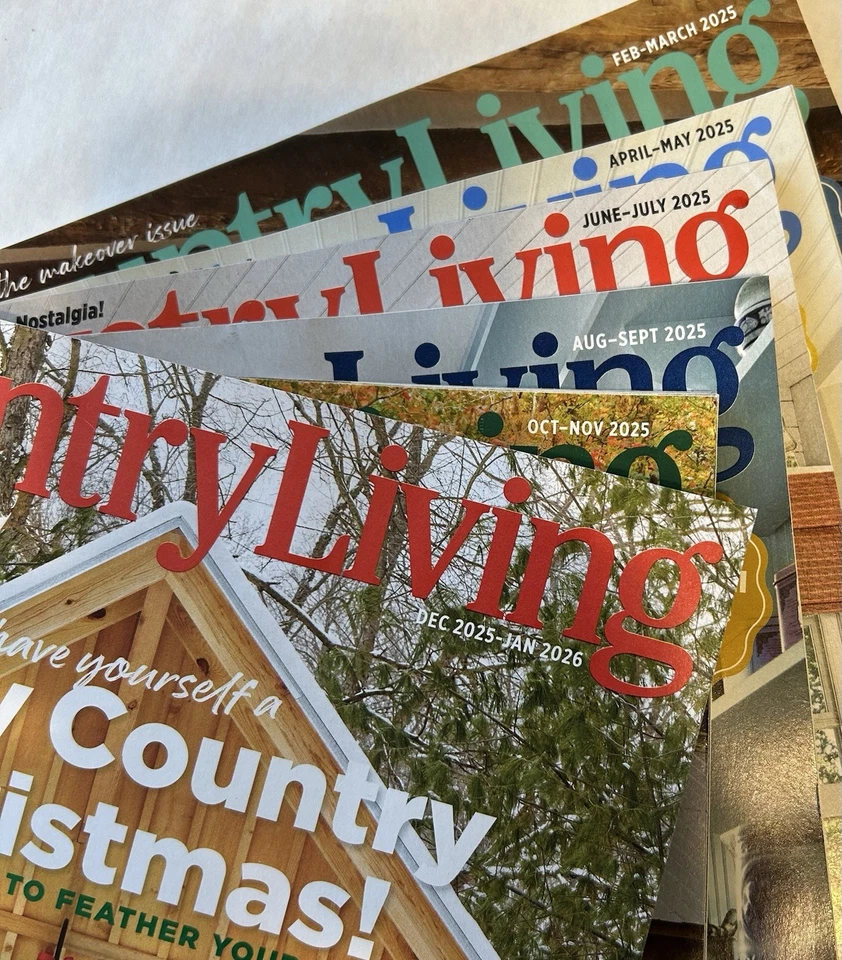 Country Living Magazine 2025 FULL YEAR 6 issues One Owner clean lot CHRISTMAS Foto 2 de 4