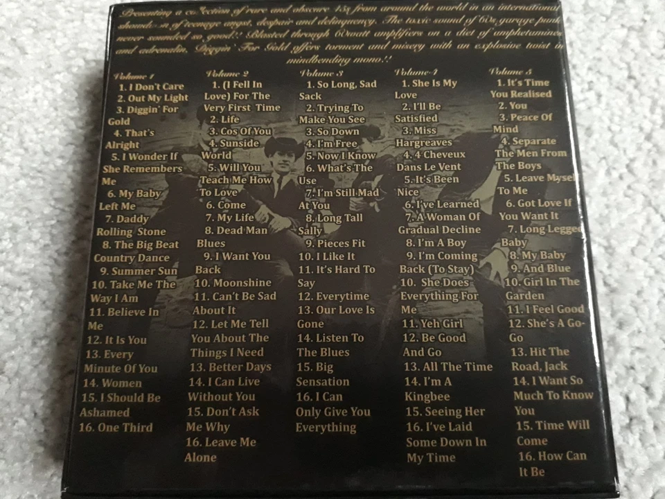 Diggin´ For Gold: Volume 1-5, Demented 60´s R&B/Punk Comp, 5CD Box Set, wie neu! - Bild 2 von 2