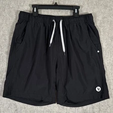 Vuori Kore Lined Drawstring Shorts Men's Size Medium Pockets Solid Black V302