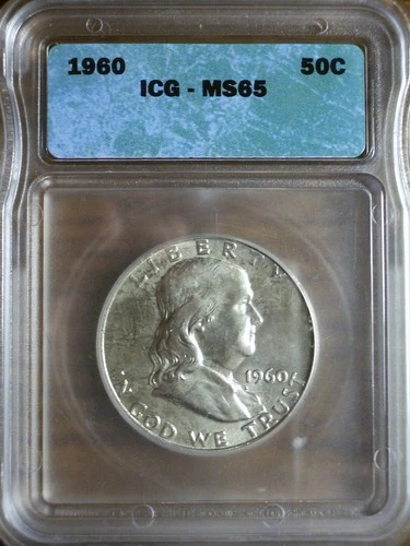 NICE 1960 MS65 SILVER FRANKLIN - ICG