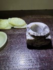 Set Lovely Antique/ Vtg. Chinese HK Export Jade Carvings of Snuff Dish, Beast — photo 5