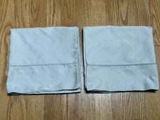 Matouk Jacquard Chevron Stripe Egyptian Cotton KING Pillowcases Gray/Silver Gray