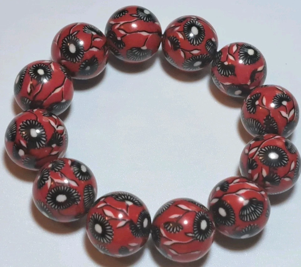 Vera Bradley Mother's Day Ball Bead Stretch Bracelet DECO DAISEY Retired Rare - Imagem 2 de 4