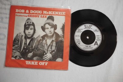 BOB AND DOUG McKENZIE + GEDDY LEE TAKE OFF CAPITOL RECORDS 7'' SINGLE in P/S RUSH