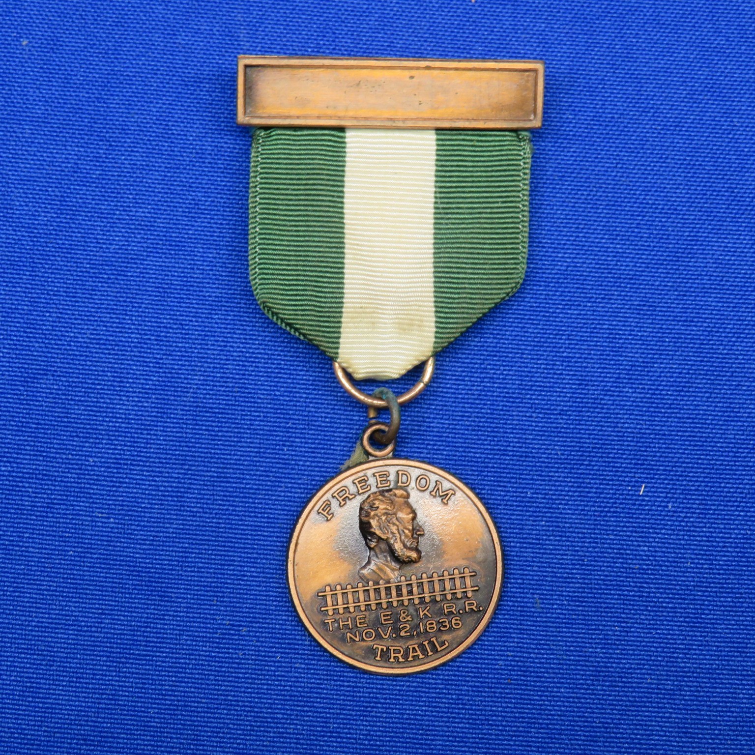 Boy Scout The E & K  R.R Railroad Trail Freedom Medal Abe Lincoln 257C1