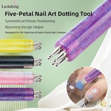 DIY Nail Art 5-Petal Dotting Tool Flower Creator 1.8Mm Fine Tip Rhinestone Picke