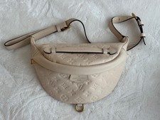 Louis Vuitton Monogram Empreinte Bumbag, Creme Leather, Ref: M44836
