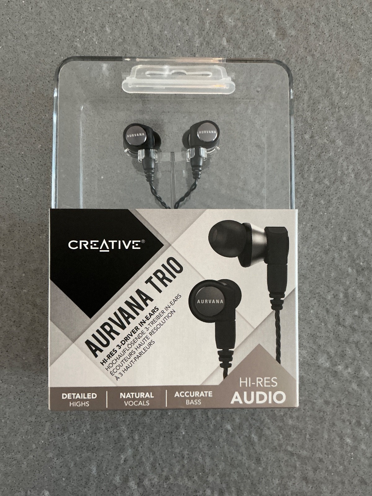 Creative Aurvana Wired Trio EF0750 In Ear Earphones Rare Sea