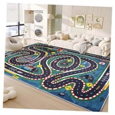 Kids Rug,Children's Room Rug,Road Race Play Rugs, Rail City Living Rugs,