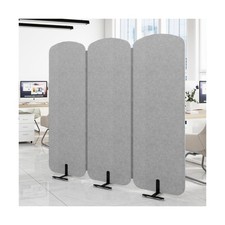 Natwind 3 Panel 73.2 x 71 inch Office Room Privacy Protect Space Divider Port...