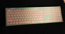 2.4GHz Full-Size  Wireless Keyboard - Mint Green/White dedicated number pad NIB