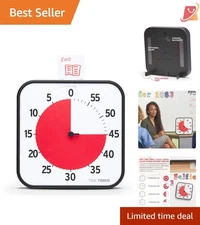 12 Inch Visual Timer 60 Minutes Kids Desk Countdown Clock with Dry Erase