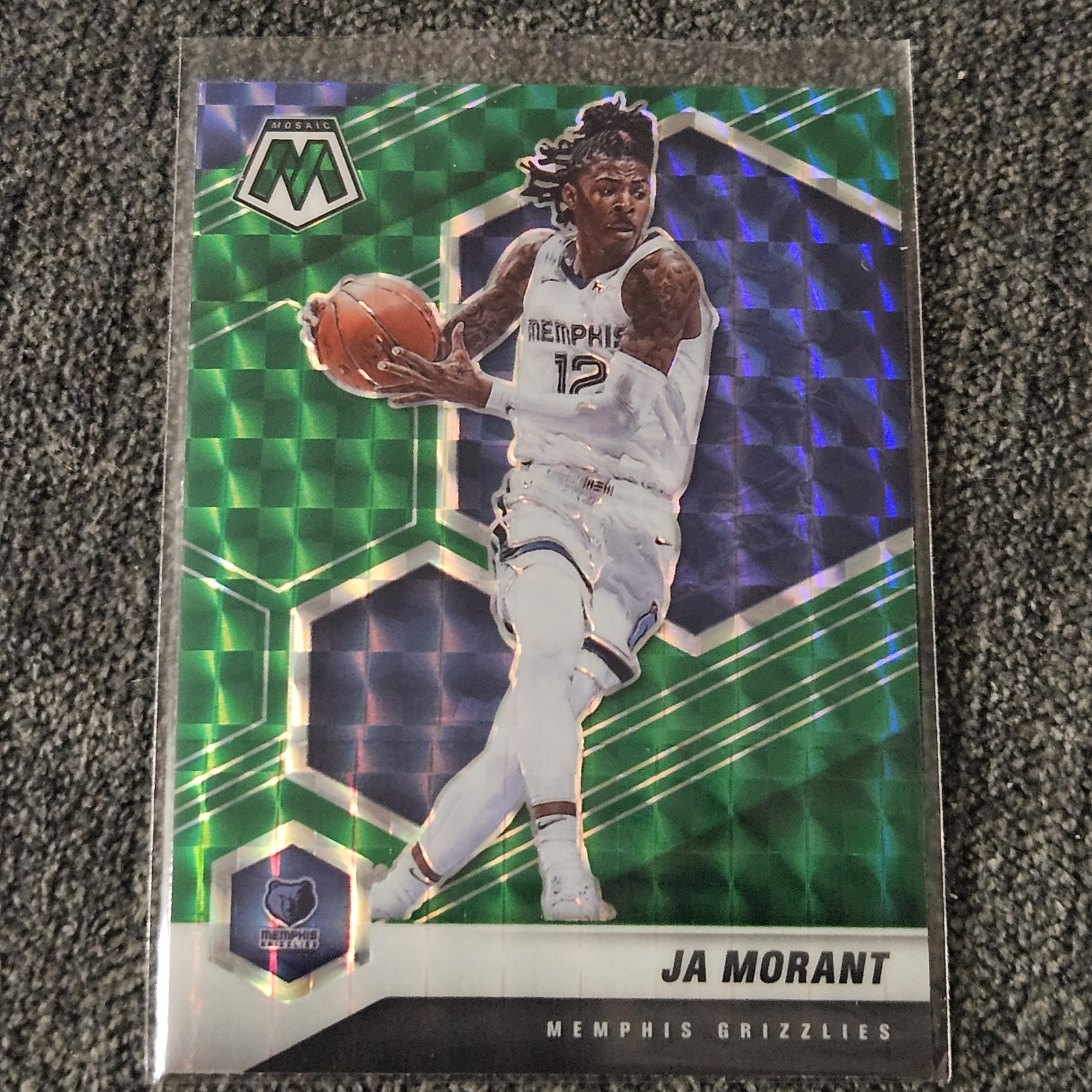 2020-21 Panini Mosaic Ja Morant Reactive Green #40 Grizzlies