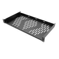 1U Vented Rack Shelf 10 Inch Deep Cantilever Tray for 19 Inch Network Cabinets