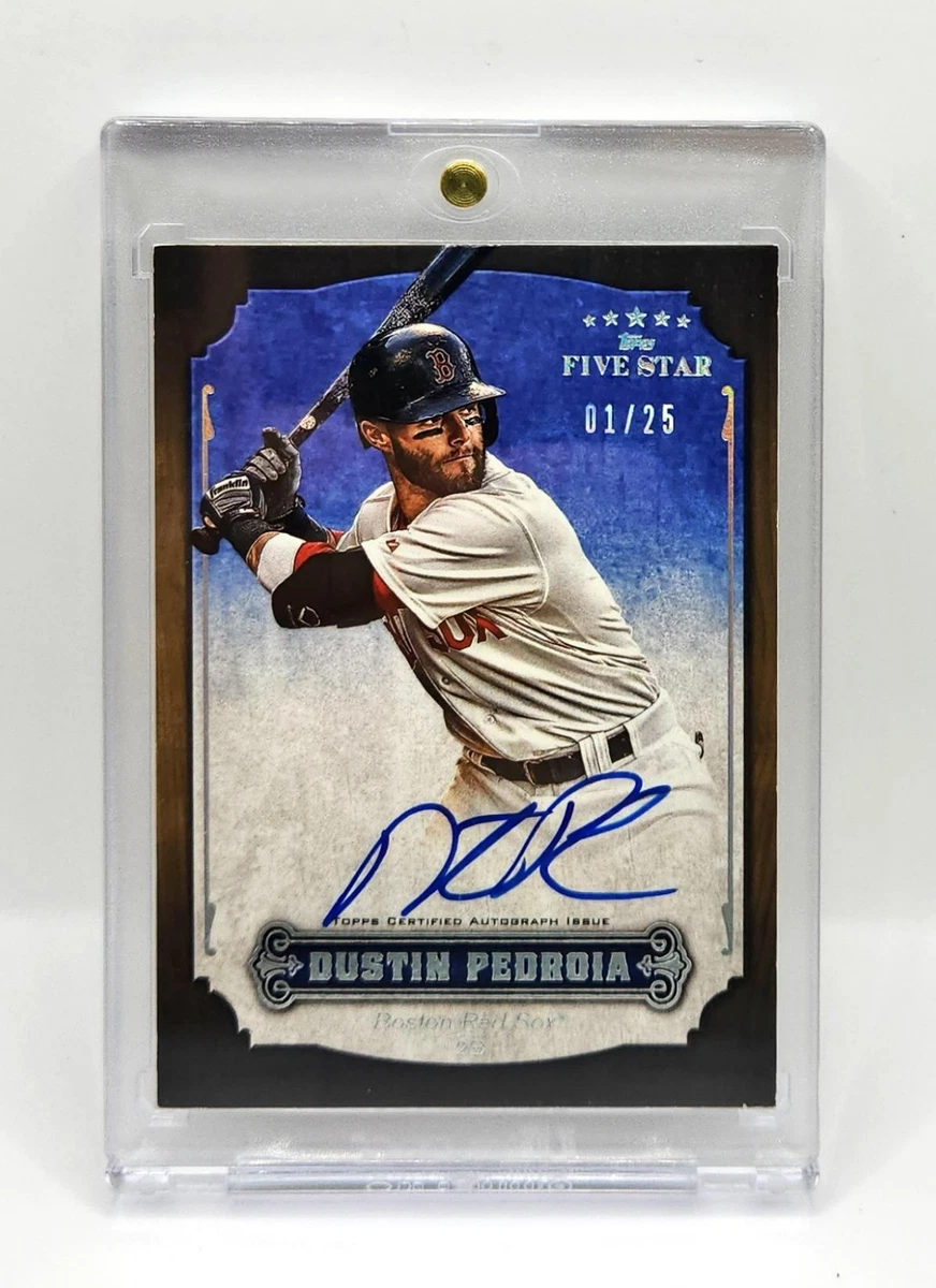 Topps Dustin Pedroia Autographed Baseball Sports Trading Cards