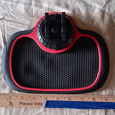Plain Black/Red Plastic Cell Phone holder for Dash w/ Non-Slip Base 9.5 x 7.25