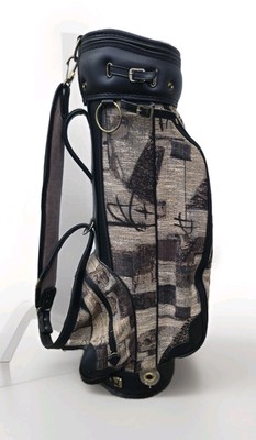 VTG Lady Mizuno Miz Collection Golf Bag Tapestry Leather 6