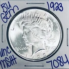 1923 BU UNCIRCULATED SILVER PEACE DOLLAR AUTHENTIC U.S. MINT FREE SHIPPING 7084