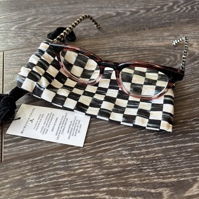 MACKENZIE CHILDS Kate Readers +2.50 NEW #99030-004 With Cloth Bag