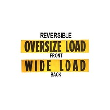 2 Pack 18"x84" Reversible Wide / Oversize Load Banner Sign w/ Grommets  Rope