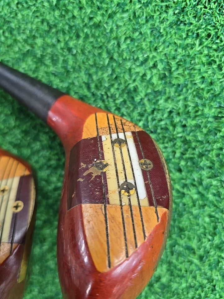 Vintage Tommy Armour 986 Tour Silver Scot Persimmon 3 And 5 Wood Right RH USA - Image 3 of 4