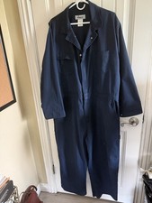 Vintage Sears Roebuck Men's 50R Coveralls Blue Workwear Mechanic Zip Snap