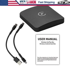 1Pcs Wireless CarPlay Converter Box Android Auto Adapter Black US