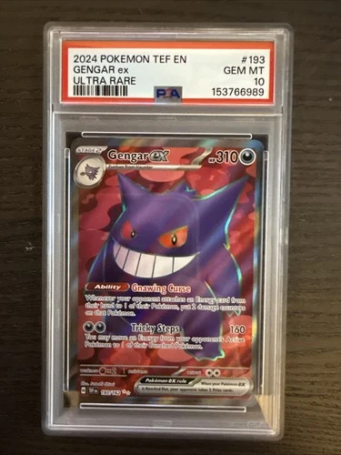 Gengar EX 193/162 Ultra Rare 2024 Pokemon Temporal Forces PSA 10 Gem Mint