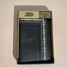 Justin Low Profile Rodeo Wallet Genuine Leather RFID Western Wallet NIB