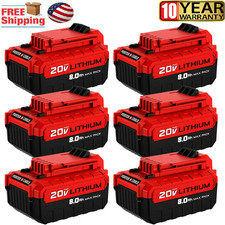 6Pack 20V 8.0Ah 20 Volt Lithium-ion Battery for Porter Cable MAX PCC685L PCC680L