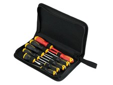 STANLEY 10 piece Mixed Screwdriver Set in Wallet.