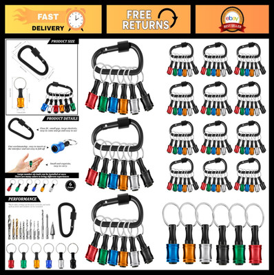 90Pcs 1/4'' Hex Shank Drill Bit Holder Set, Quick Change Extension Bar & Keychain