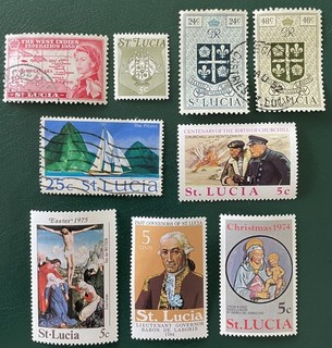 St. Lucia Stamps X9 Used/Mint 1949 1975 Fine Condition See Photos