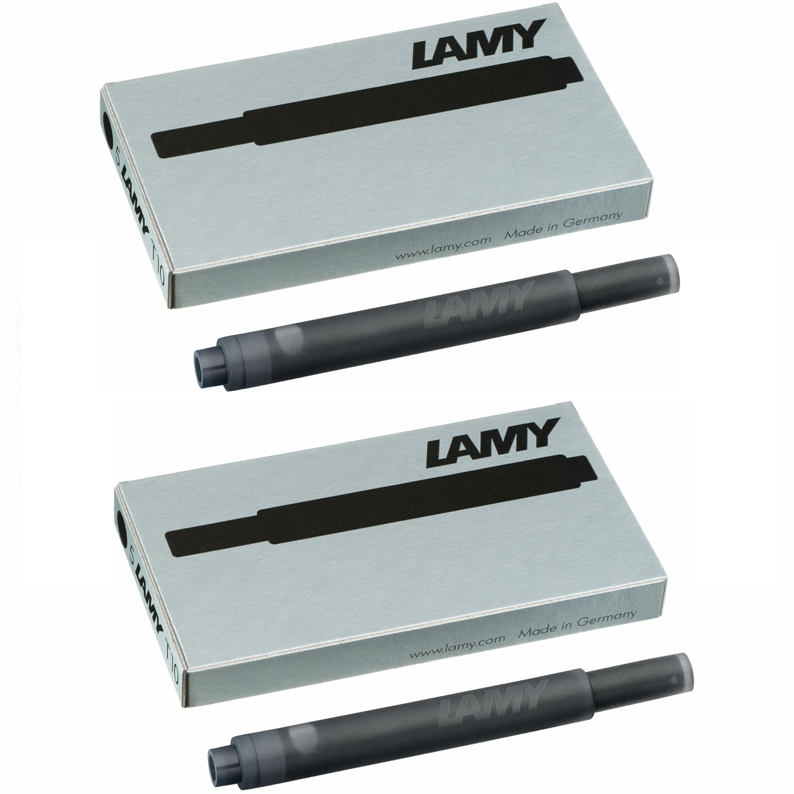 LAMY T10 Black Fountain Pen Ink Cartridges - Pack of 2 (10 Cartridges)