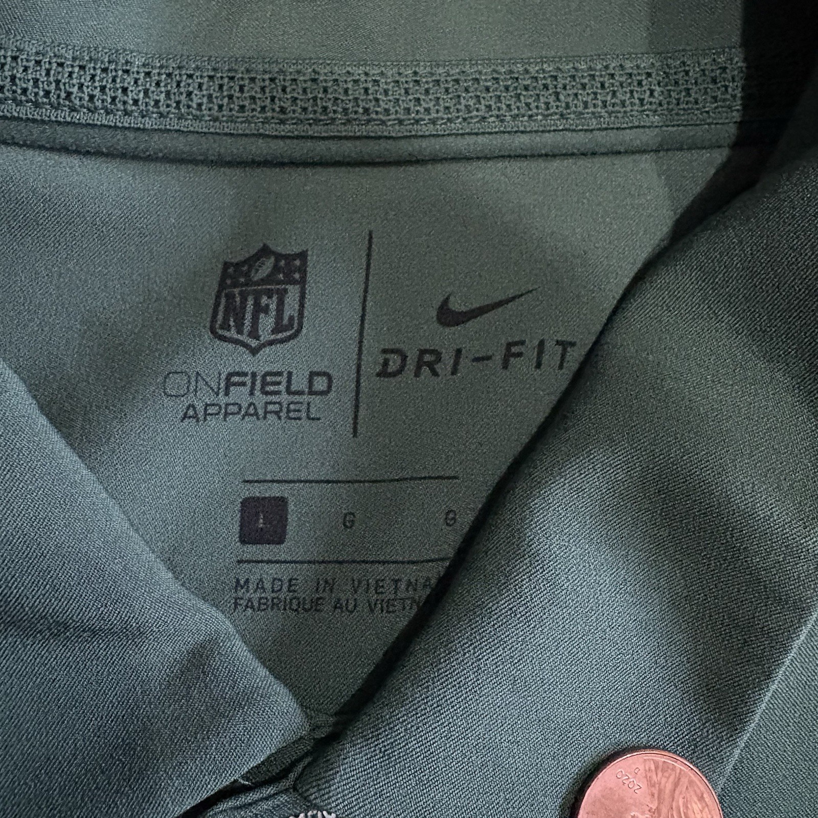 Green bay packers NFL coach official polo. size L.  authentic. thumbnail 4