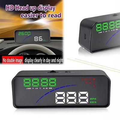 OBD2 OBDII HUD Car Display Smart Digital MPH/KMH Speed Alarm Fuel Consumption