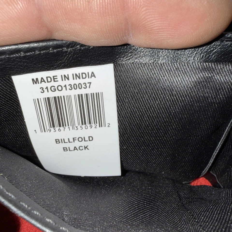 Carteira GUESS Los Angeles PGUX 000099 masculina genuína couro preto BILLFOLD valet - Imagem 3 de 4