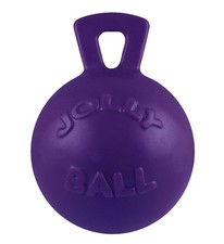 Jolly Pets Tug-N-Toss 10 inch Purple Rubber Ball with Handle Chew Toy for Dogs