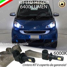 KIT LAMPADE ANABBAGLIANTI LED SMART FORTWO 451 H7 6000K XENON BIANCO NO ERROR
