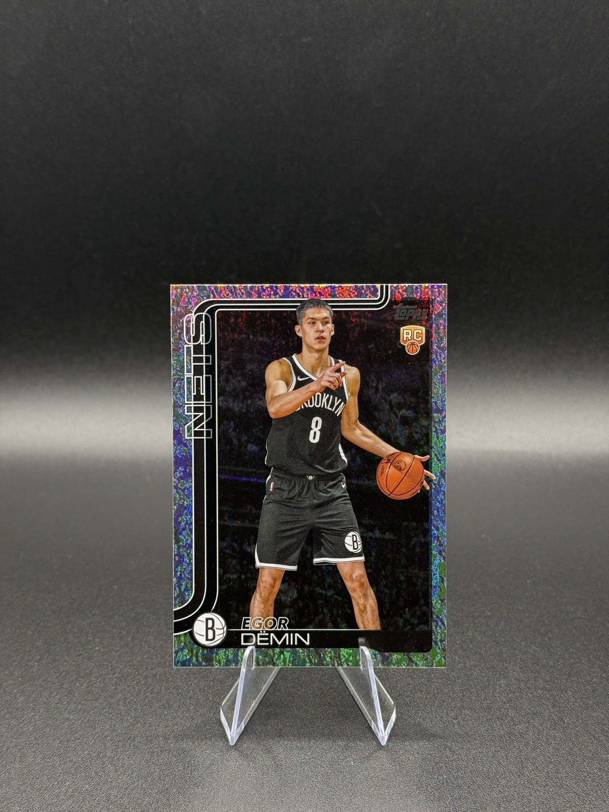 2025-26 Topps NBA Egor Demin Sand Glitter Foil Sp Brooklyn Nets Rookie RC #208