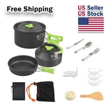 Camping Cooking Ware Set Camping Stove Cookware Aluminum Pot Pan Outdoor
