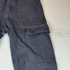 ZARA Women’s Dark Grey Cargo Pants Size 2 Straight Leg, Twill Button & Pockets — photo 3